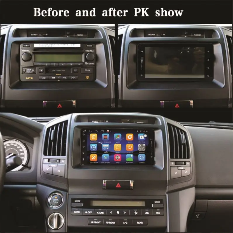 Android 7 Inch Double Din Car MP5 Player DVD Player Car Video Radio for Toyota Universal