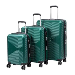 custom logo Foreign Trade Neoprene Luggage Three-Piece Set Large-Capacity Combination Password Trolley Customized 20/24/28 Inch Suitcase Set