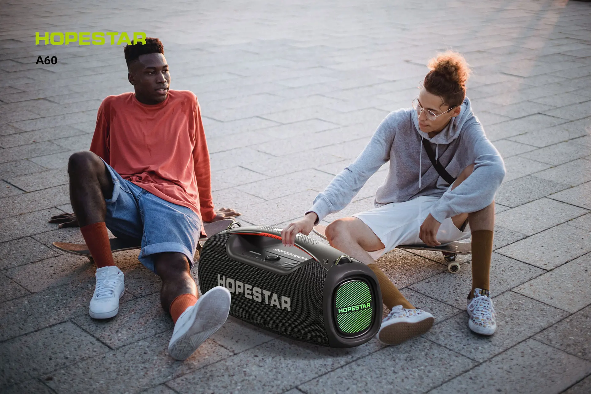 Hopestar Speaker 100W Outdoor Portable Audio Player A60 High Quality RGB Wireless RGB Wireless Subwoofer for Home Parties