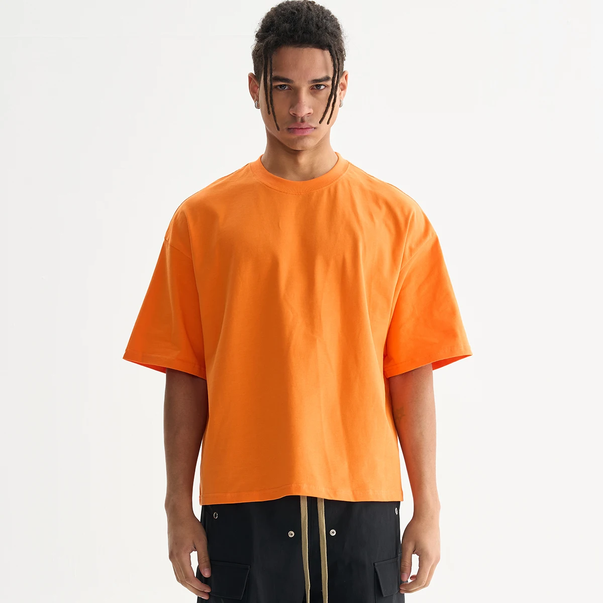 Boxy Cropped Men's T-Shirts - Streetwear Fashion