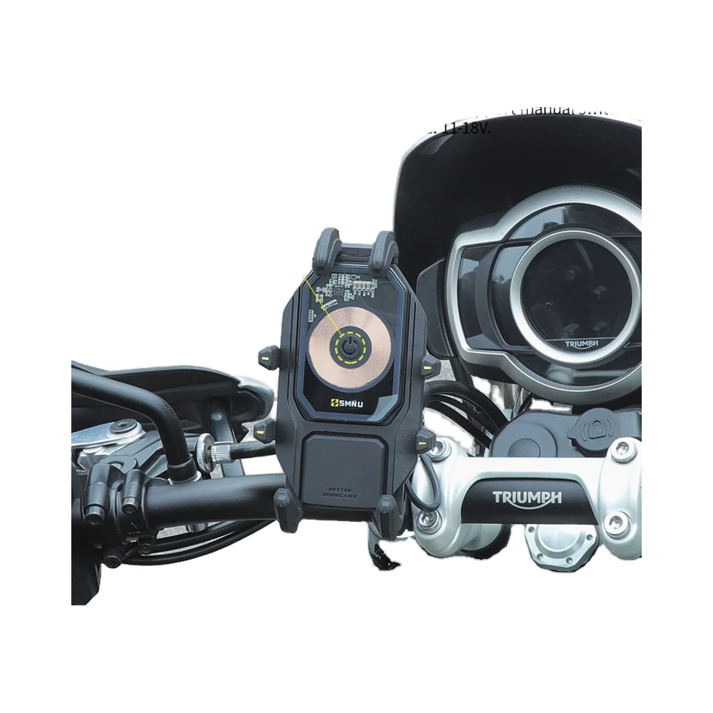 SMNU Quick Lock Motorcycle Phone Holder Anti-theft Anti Vibration Phone Cases Cell Phone Holder for Motorcycle