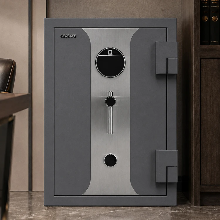 AJ-700  CEQSAFE Commercial Metal Fireproof Safe Box Combination Lock Three Spoke Handle FElectronic Digital Fingerprint Key Lock