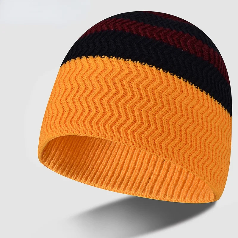 Mens Custom Beanie Leather Patch Beanie 