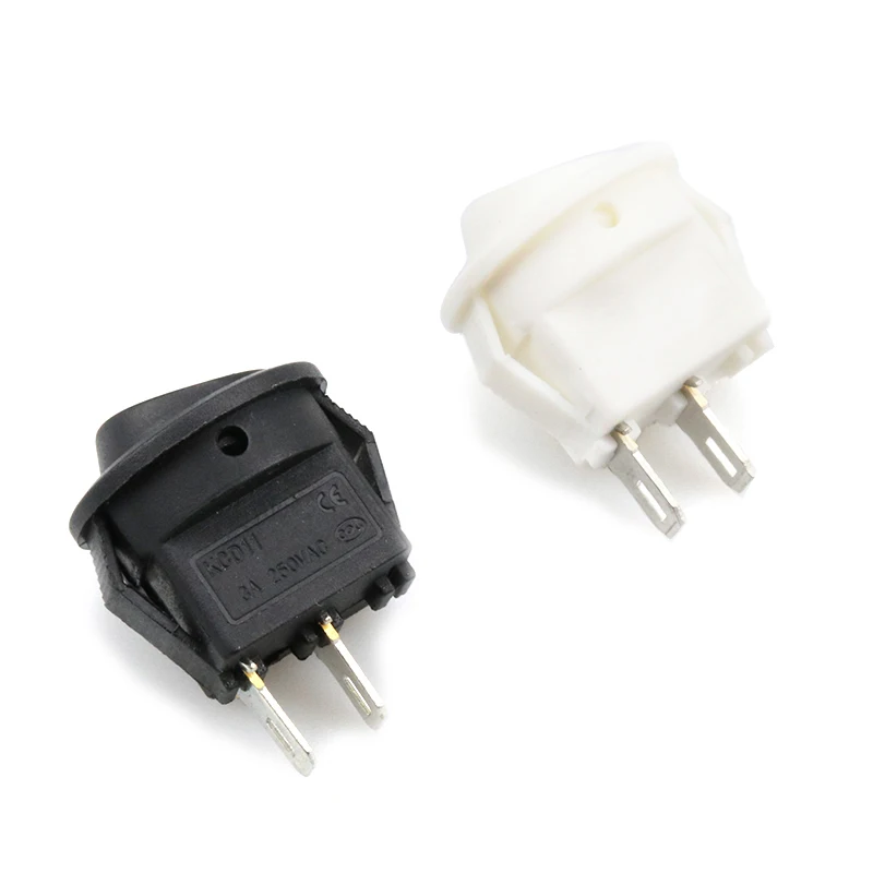Lot De 6 Interrupteurs à Bascule Ronds 20mm ON-OFF - 2 Broches - Pour Projets électroniques Et Bricolage - 4