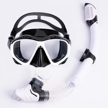 Professional Adults Scuba Diving Equipment Snorkel Set Dry Top Snorkel Tube Swimming Diving Mask Snorkel Set