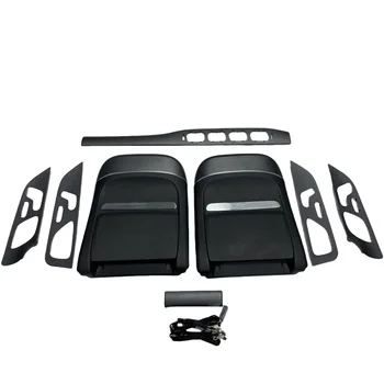 For Benz 20-24 GLE GLS W167 X167 Black Wood Grain Car Inner Kit Cover Trim Car Interior Kit Seat Back Panel Ambient Light