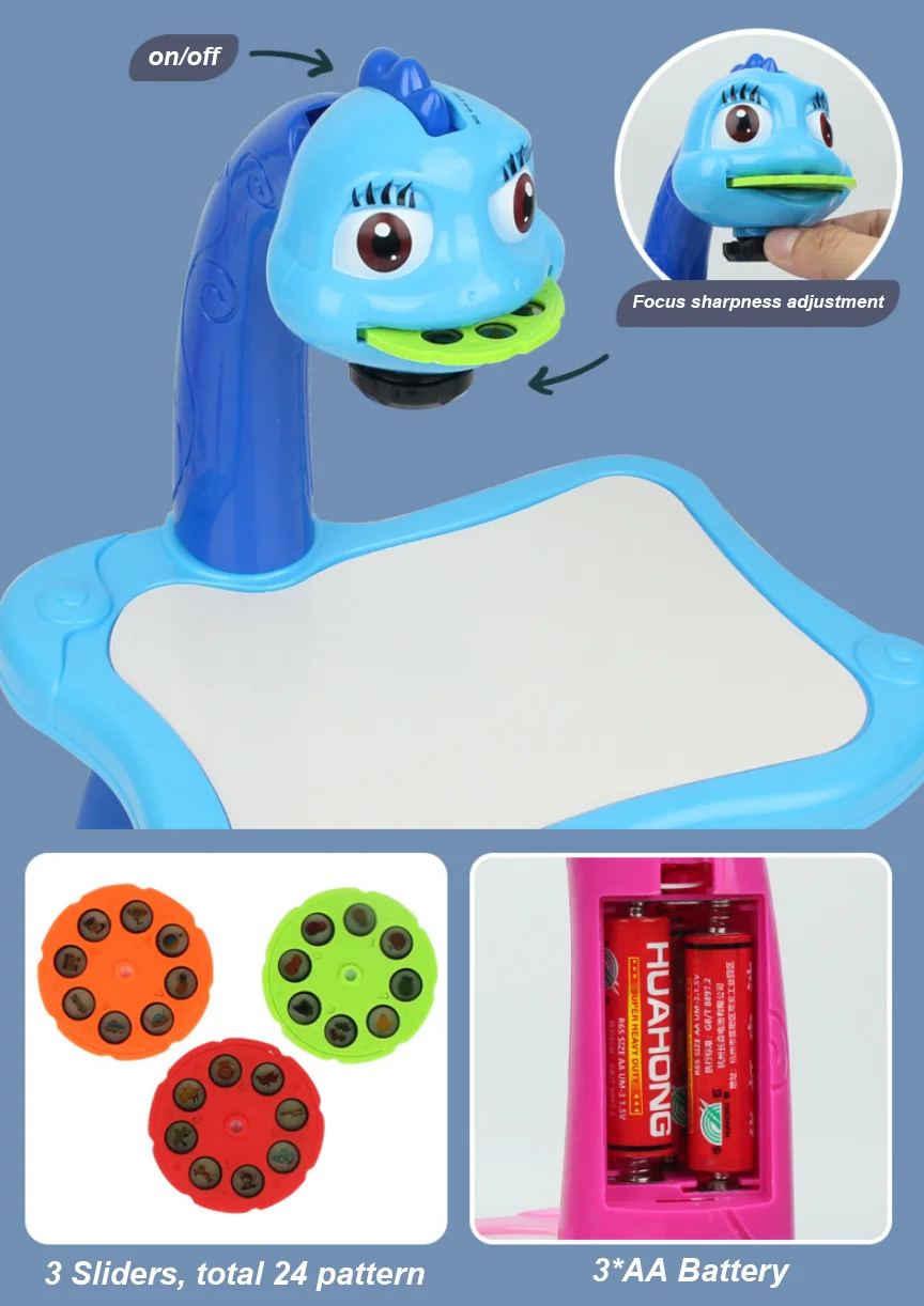 Projector Drawing Painting Set with 24 Patterns for Child Practice Sketch and Painting Learning