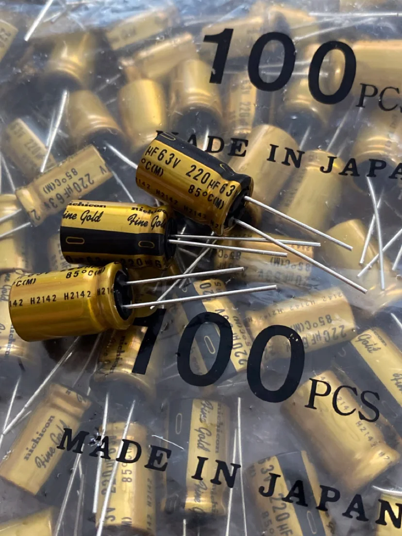 Nichicon Capacitor Audio 10-Piece Nichicon FG Fine Gold Audio Capacitors – 0.33-100uF, 25-50V, Hi-Fi Grade 100 V Capacitor - Foto 2