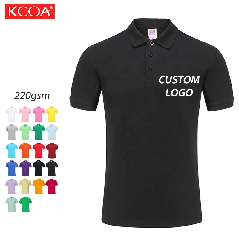 RTS Basic Unisex Golf Shirt 220gsm Polo T Shirt 100% Cotton