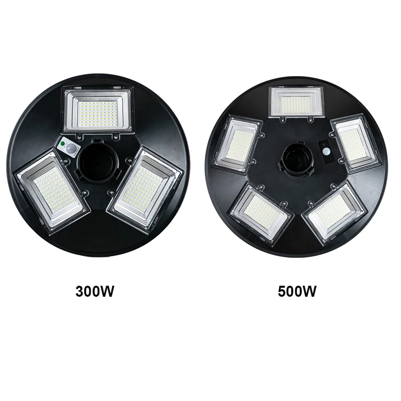 Solar Powered Street Light 300W Solar Light UFO With Remote Rechargeable 9-12M Installation