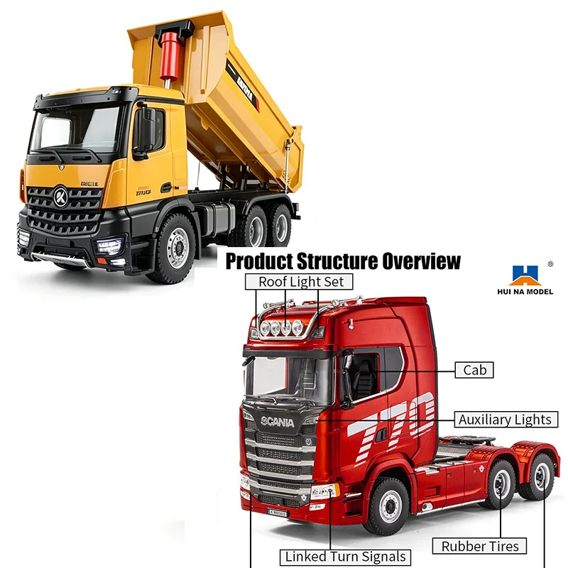 Authorized 770S V8 Scania 6x6 Heavy Hauler Truck - 1:18 RC Alloy