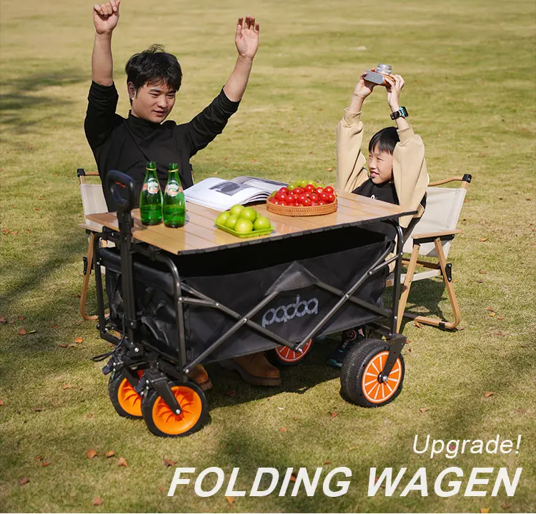 2024 New Electric Camping Cart Folding Trolley Portable Ultralight