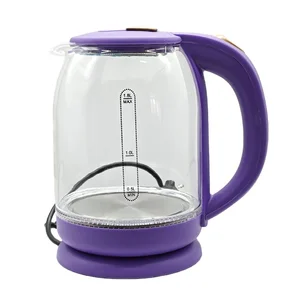 High Quality Electric Glass Kettle Home Use Steel Material Automatic Cordless Keep Warm Feature Colored Appliance Hotels Cars