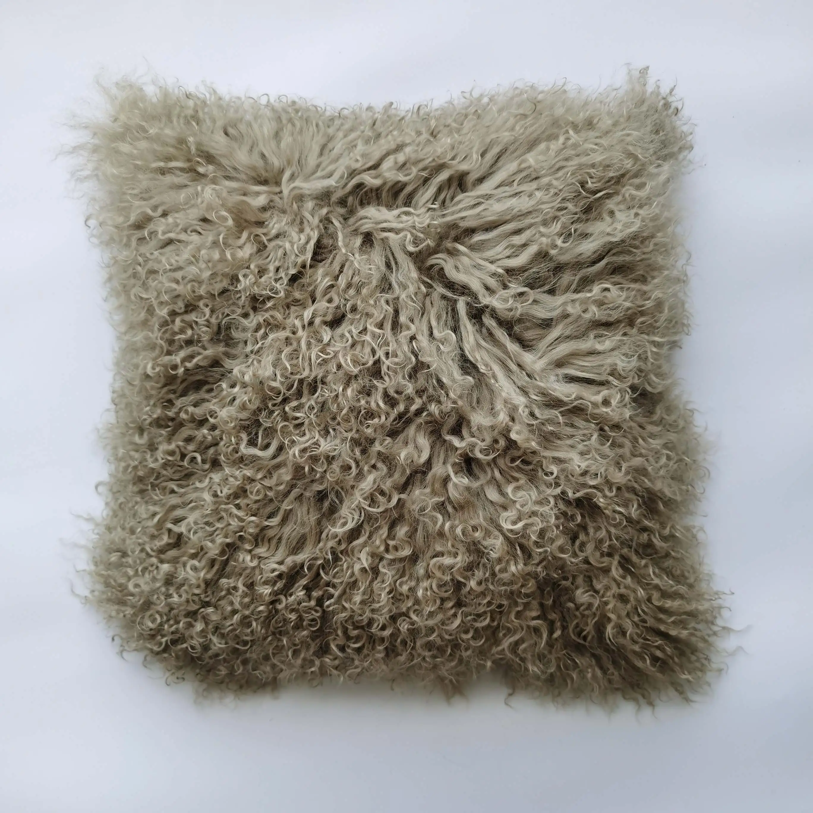 Роскошная прочная наволочка из натурального вьющегося меха, наволочка из натуральной монгольской овечьей шерсти, подушка из тибетской овчины