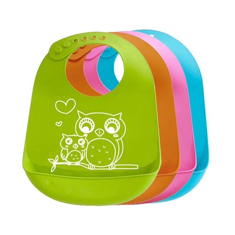 печати водонепроницаемый силиконовые нагрудники еда кормления складной силиконовый детский нагрудник для детей