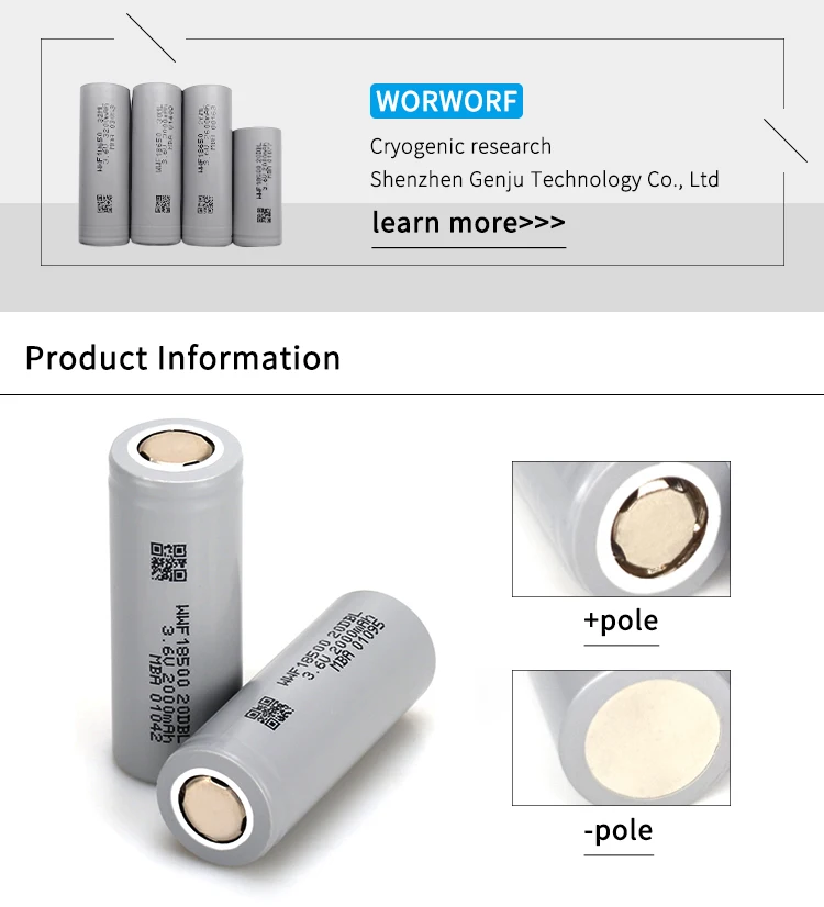 Special Cylinder Lithium Ion Battery 18500 3.6v 2000mah Cells For Freezing Weather Buy Lithium