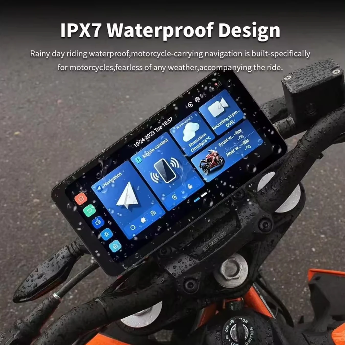 Customized Ips Screen Motorcycle Navigation Tpms Wifi Ota Speedometer With Canbus Communication and Other Motorcycle Accessories - Image 5