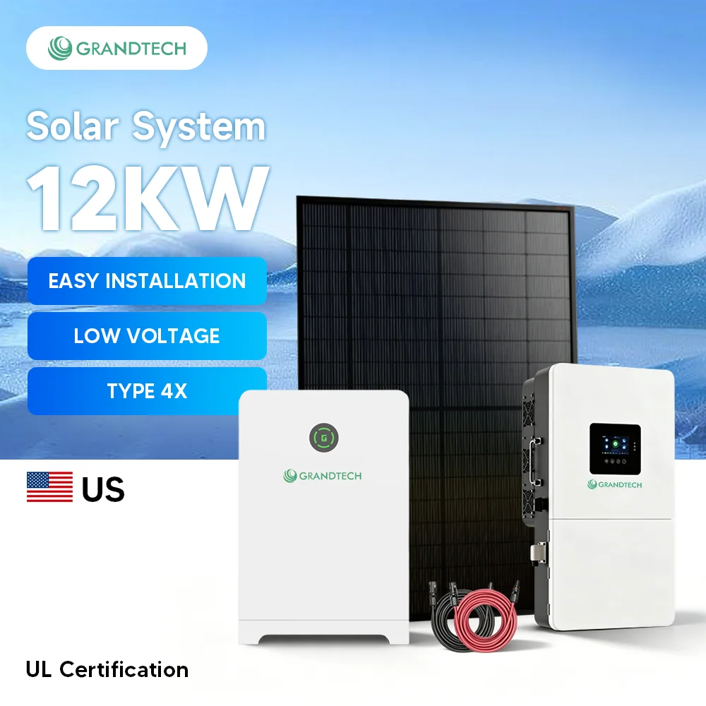 Set System Energi Haul Cymysg Gartref a Threthol 10kW 15kW 20kW 30kW 5kW 8kW 12kW o System Cymysg Llawn o Bŵer Haul ar gyfer gartref