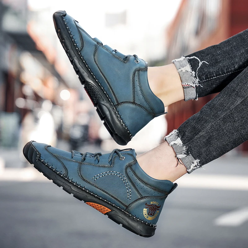 Accept OEM Service 4 Season Large Size Hand Made Microfiber Leather Casual Business Career Dress Men Shoes