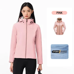 PELLIOT Spring Windbreaker Camping Outdoor Women's Fleece Lined Hiking Soft Shell Jacket Zipper Jacket for Women