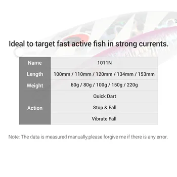 CHEERY 60g/80g/100g/150g/200g/250g/330g Saltwater Ocean Vertical Quick Dart Metal Boat UV Lead Jig Sinking Lure – Metal Jig – view 3