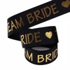 Texte noir-«&nbsp;TEAM BRIDE&nbsp;»&nbsp;-2,5&nbsp;cm&nbsp;*&nbsp;10&nbsp;m