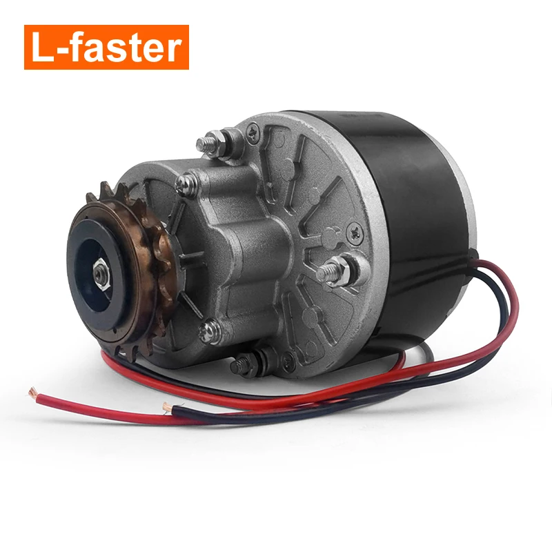 L-faster 250W Motor de cepillo eléctrico para bicicleta acelerador  eléctrico con interruptor de llave y voltaje de batería simple motor kit  para DIY