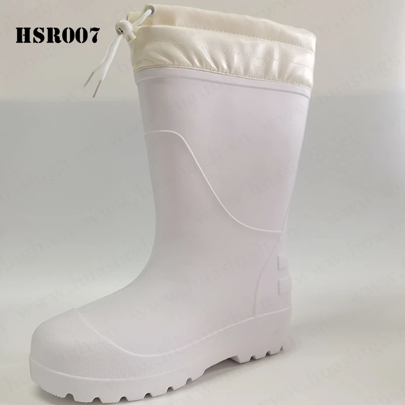 LXG,Waterproof Keep Warm White Color PVC Gumboots Knee High Multi-color Available Work Sturdy Safety Rain Boots HSR007