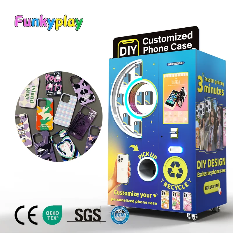 Funkyplay Automatisk Vending Maskin som Trekker Folk til Seg med Rask Utlevering av Telefonskall og Deling via sosiale medier