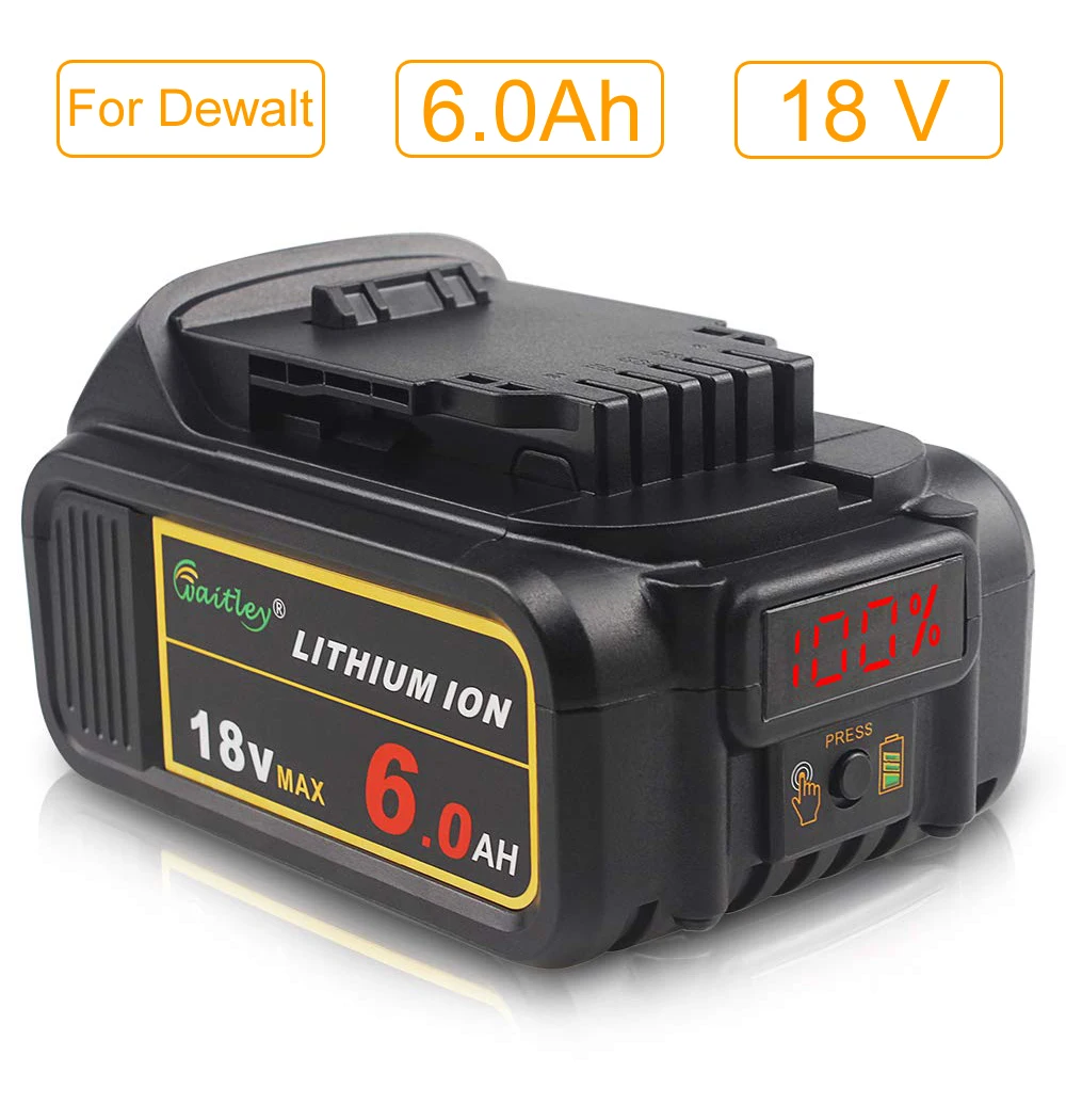 Waitley BCD184 20V 18V 6Ah 6000mAh Replacement power tool Lithium Batteries Pack Case for DeWalt From m.alibaba.com