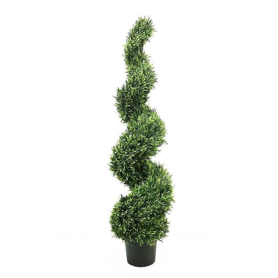 Real Touch 180cm High UV Spiral Tree with Plastic Pot Wholesale