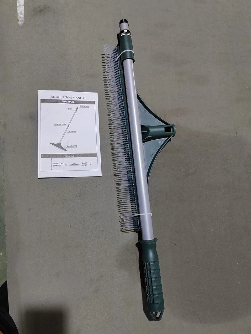 Collapsible Carpet Lightweight Artificial Grass Broom Hand Turf Rake Up,Garden Cleaning Turf