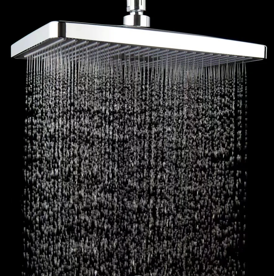 Three Function square Abs Bathroom Rainfall Shower Head Set