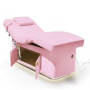 Yimmi Beauty SPA  Equipment 2 Motor Wood Cabinet Base Spa  Facical Massage Treatment Table Bed Electric Beauty Chair Bed