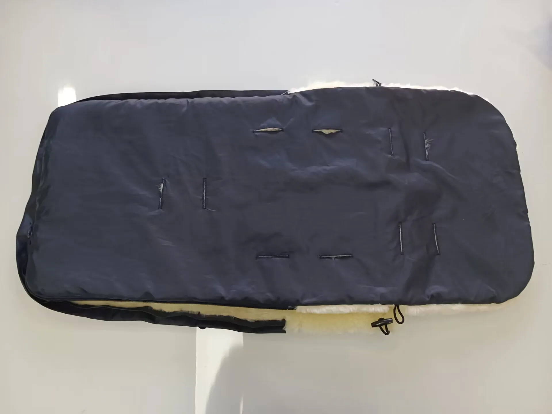 Factory Supplier Sheepskin Baby Stroller Liner Safe For Baby Ecotan Sheepskin Stroller Foot