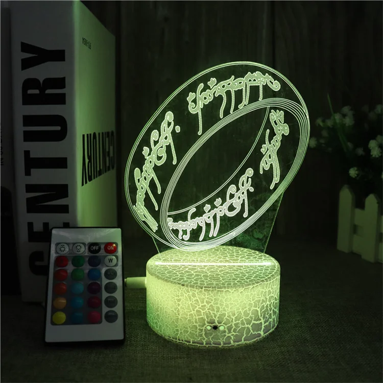 Remote Control Multicolor Ramadan Festival Decoration 3D Acrylic Lights Battery Operated Muslim Decorative LED Light