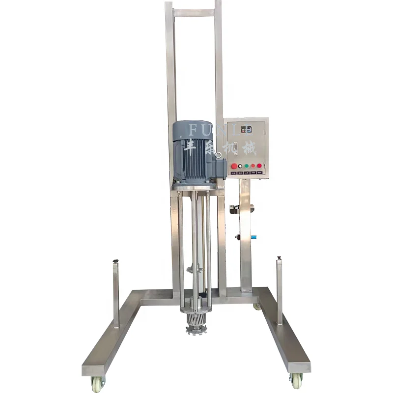 Передвижной Электрический пневматический смеситель из нержавеющей стали с высоким сдвигом, гомогенизирующий эмульгирующий смеситель для косметического крема