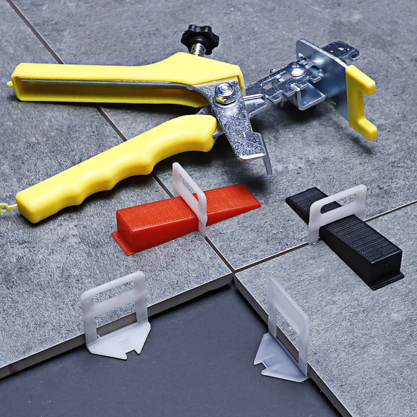 Factory White 100Pcs Stone Tile Leveling System Clips Ceramic Spacers 1mm 1.5mm 2mm 2.5mm 3mm 4mm 5mm