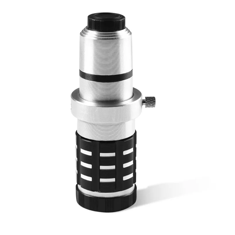Adjustable Zoom Optical Lens 12x Single Binoculars Clip-on Phone Lens Kit Universal Mobile Phone Monocular
