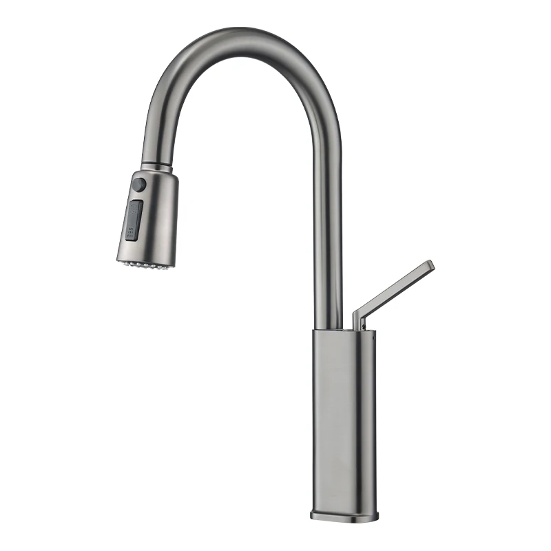 Household Kitchen Faucet - Metal Copper Alloy - Fashionable Modern Type - Cold Water Faucet - Chrome-plated Faucet