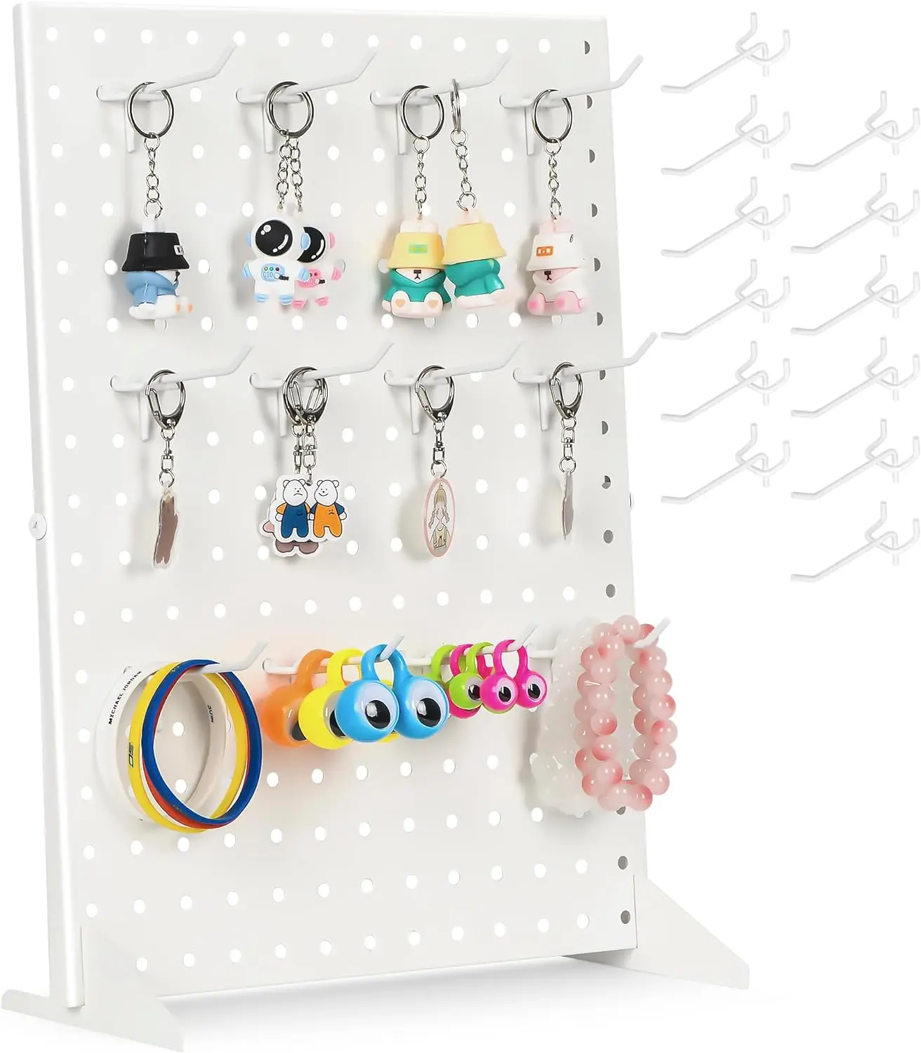 Earrings Pegboard Jewelry Display Case Multifundition Pegboard Display  Stand Metal Jewelry Retail Hanger