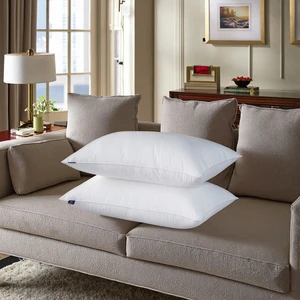 Luxury Hotel Pillow 100% Cotton  Design Fluffy Ordinary Fibers Filling Square Shape 1300kg