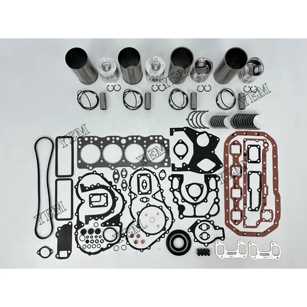Repair Kit With Piston Rings Liner Gaskets Bearings for Doosan DB33 4