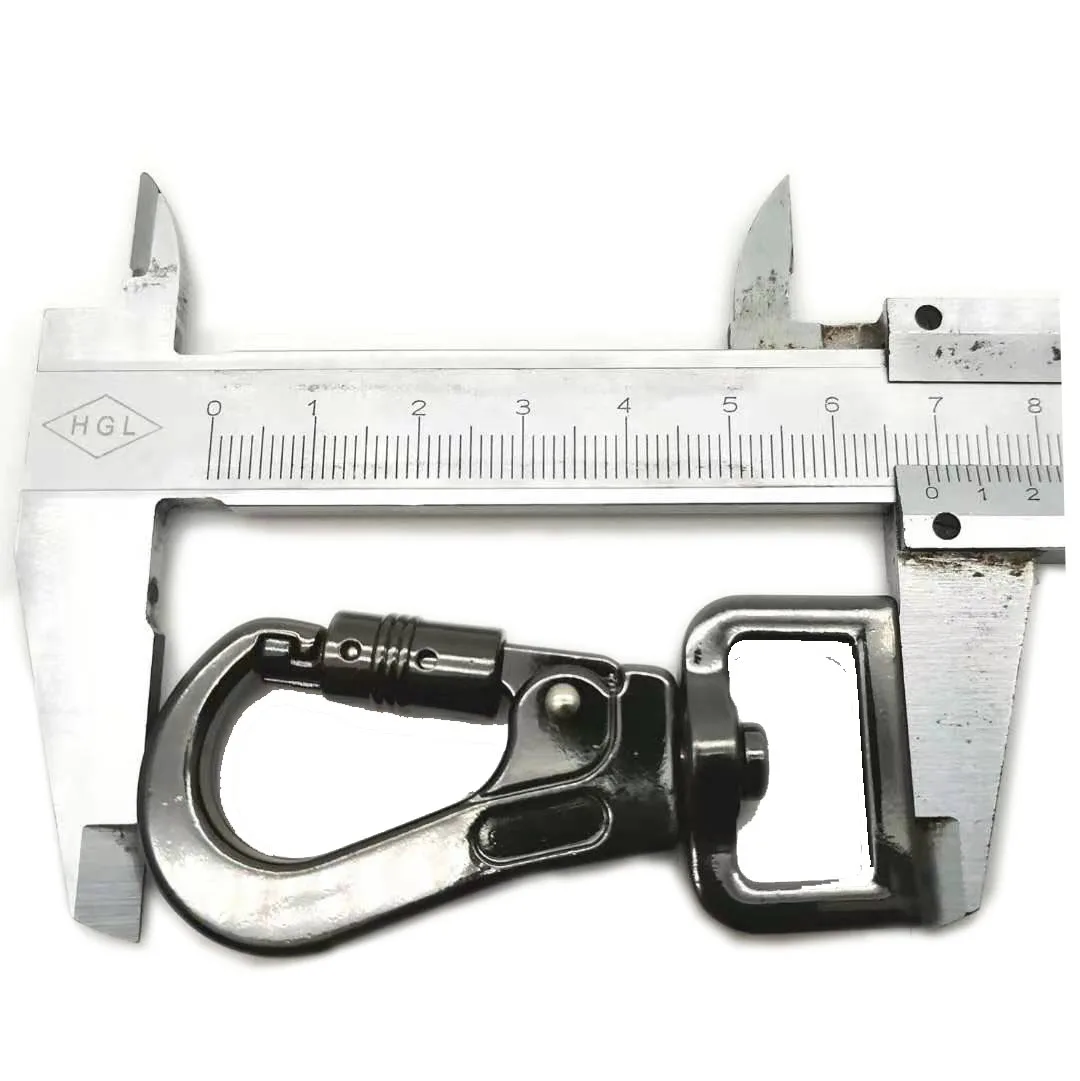 BT-684 High Quality Gun Color Gancho Perro Metal Screw Swivel Carabiner 20mm Snap Hook Dog Leash