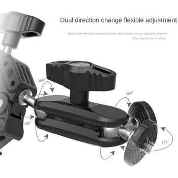 Multifunctional Aluminum Alloy Strong Pea Clip Micro SLR Camera Live Monitor Universal Ball Head Crab Clamp China detail image
