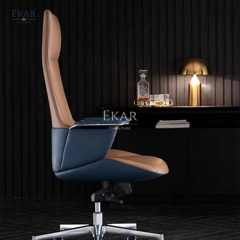 Adjustable Height Genuine Leather Office Chair - Luxury and Comfort Combined supplier