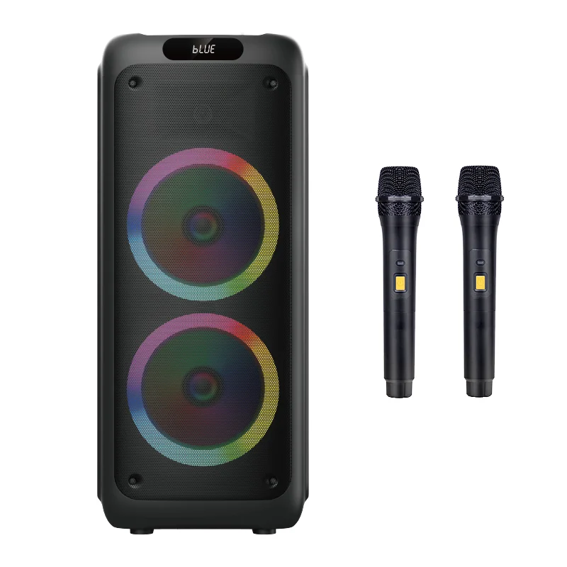 Dual 10 Inch New Super Heavy Bass Boosted Sound Box Loud Blue Tooth Speaker  Party Box 1000 Party One Dj Speaker Box with Mic