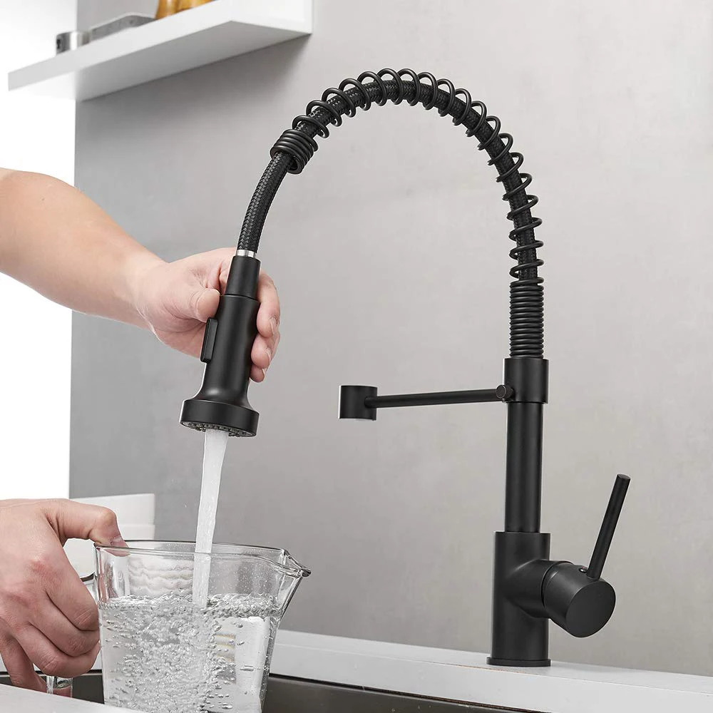 American Single-Handle Gooseneck Kitchen Sink Faucet Deck Mounted Single Hole Installation