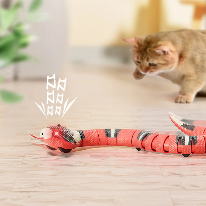 Eletrônico Tricky Snake Smart Sensing Snake Pet Cat Dog Toys Brinquedo de  brincadeira interativo