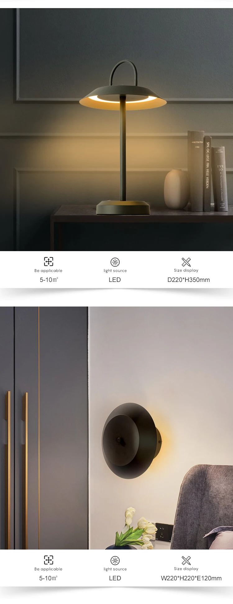 Hot Sale Decoration Ash Black Matte Gold Living Room Dining Room Acrylic Indoor LED Modern Pendant Light